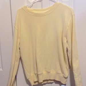 Pastel Yellow Aritzia Wilfred Free Organic Cotton Sweatshirt